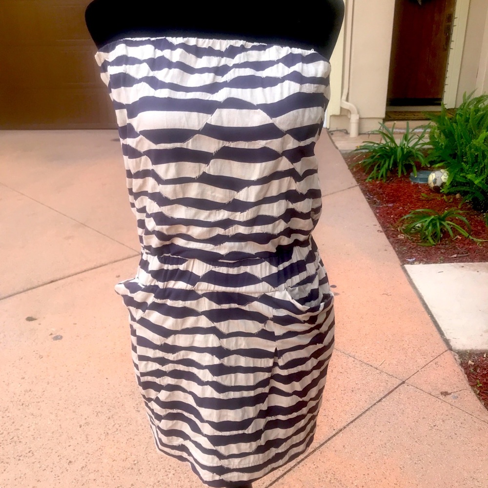 Aqua strapless sundress